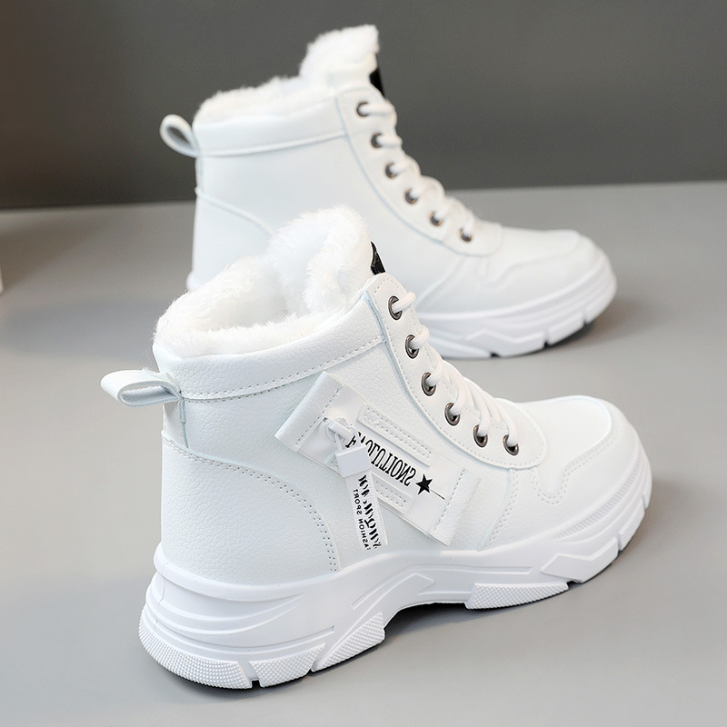 Guipure Lace Panel - Designer Sneakers for Women Casual High