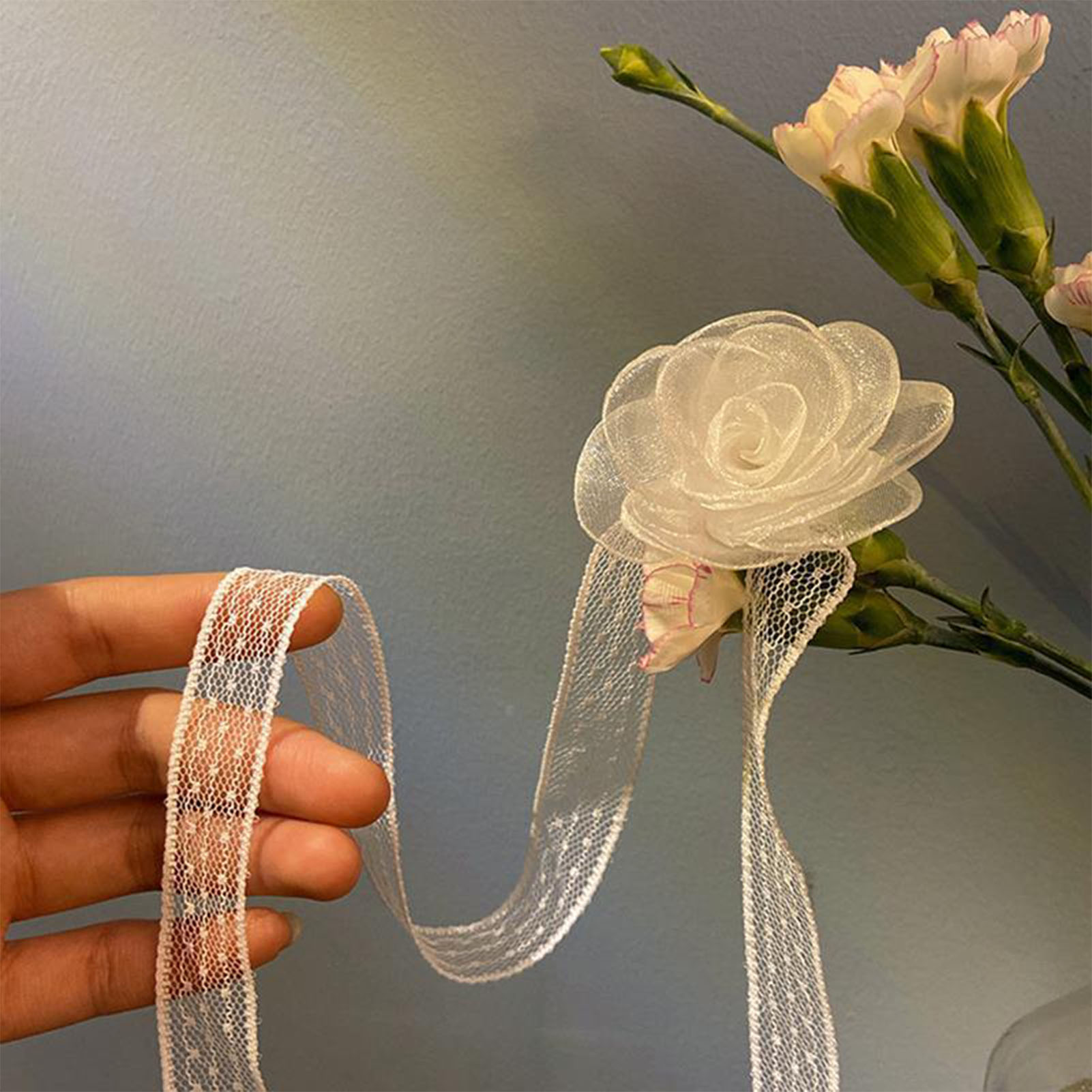 Lace Ribbon Tie Headband With  - Lace Ribbon Trim 评论和价格