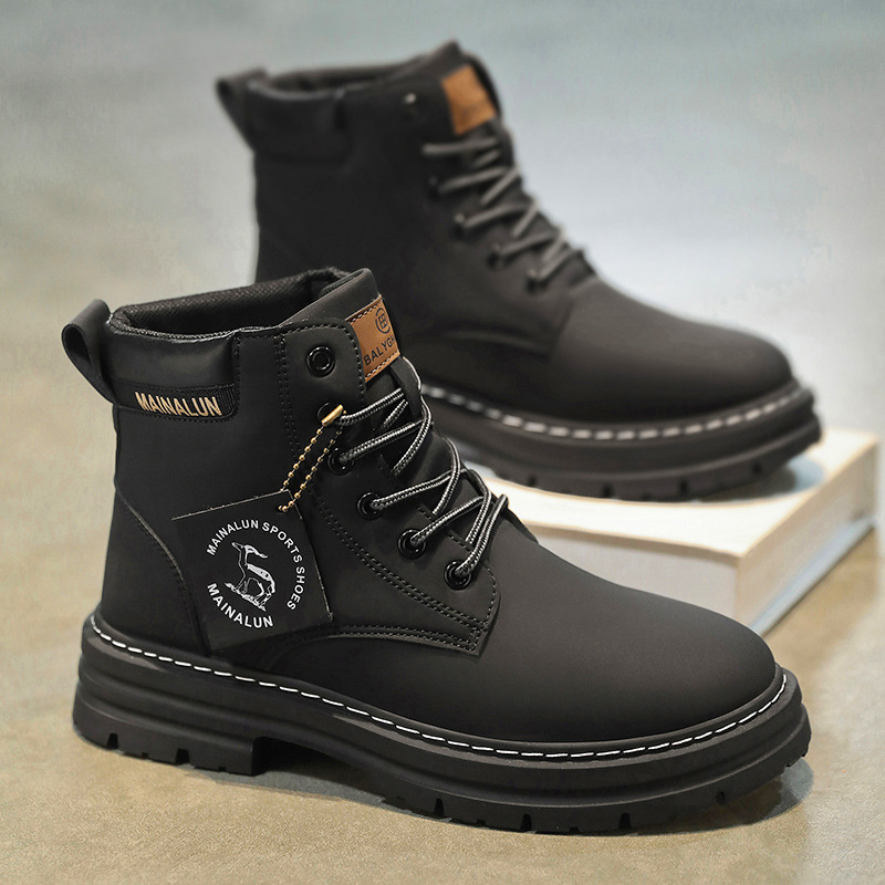 Classic Men High Top Boots Hig - Guipure Lace Panel 评论和价格