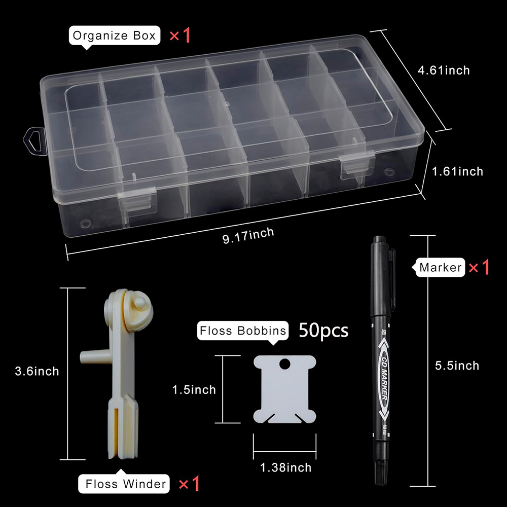 Embroidery Floss Organizer 18  - Craft Embellishment Storage 评论和价格