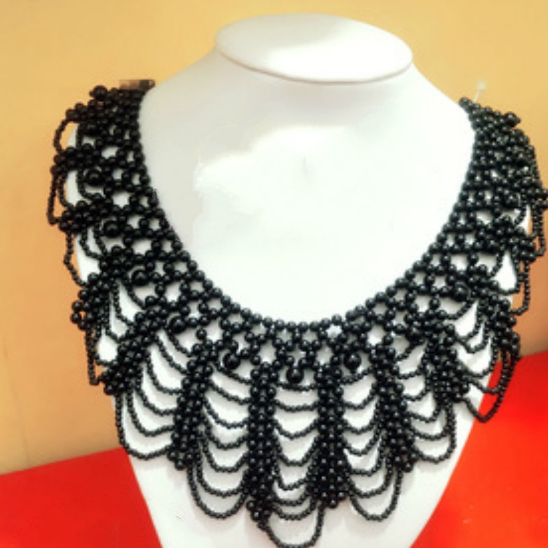 New Pearl Beaded Lace Trim Col - Beaded Trim Fringe 评论和价格
