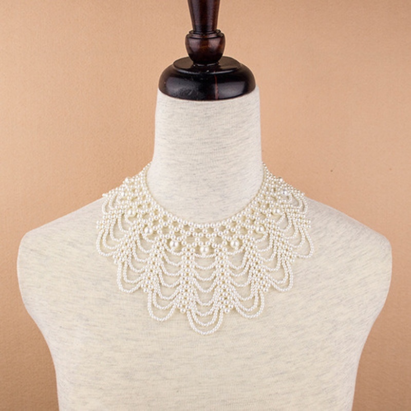 New Pearl Beaded Lace Trim Col - Beaded Trim Fringe 评论和价格