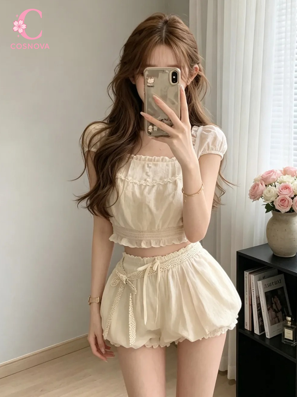 Summer Coquette Sweet 2 Piece  - Elastic Lace Trim 评论和价格