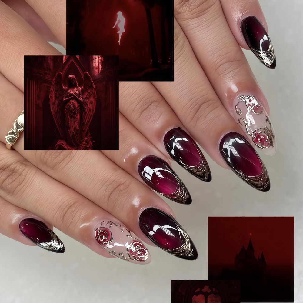 3D fake nails for women girls  - Embroidery Embellishments 评论和价格