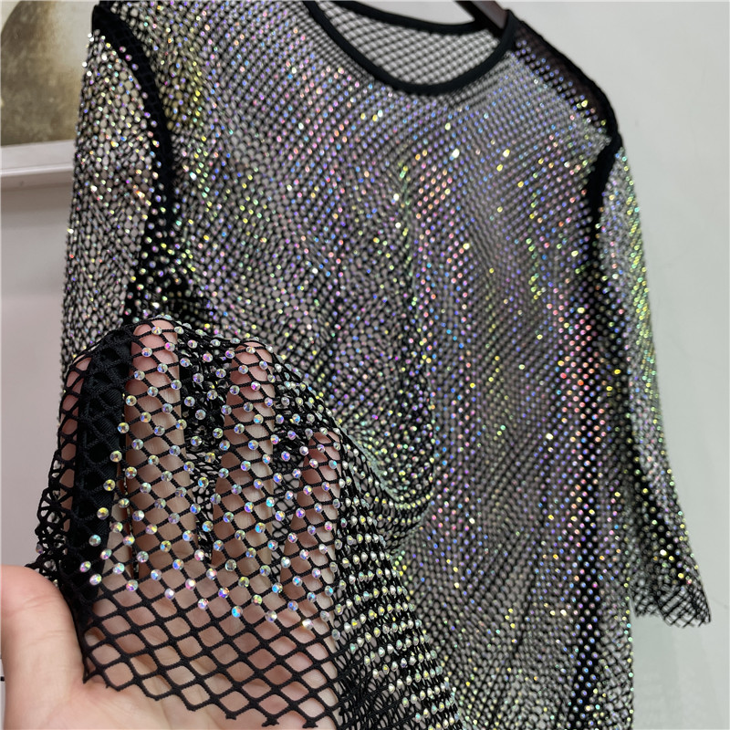 ColorShiny Diamonds  Electric  - Crystal Mesh Fabric 评论和价格