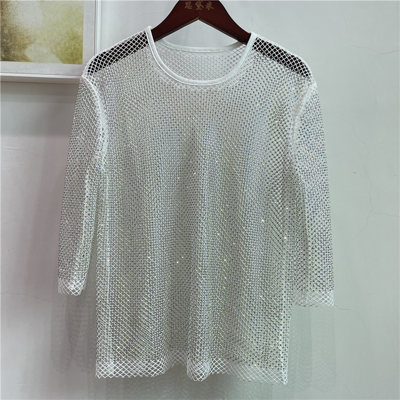 ColorShiny Diamonds  Electric  - Crystal Mesh Fabric 评论和价格
