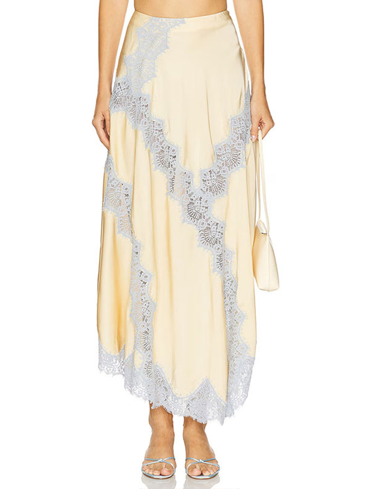 Lace  Cream Satin Women's Two  - Elastic Lace Trim 评论和价格