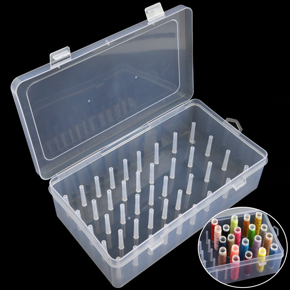 New Sewing Thread Box 42 Piece - Craft Embellishment Storage 评论和价格
