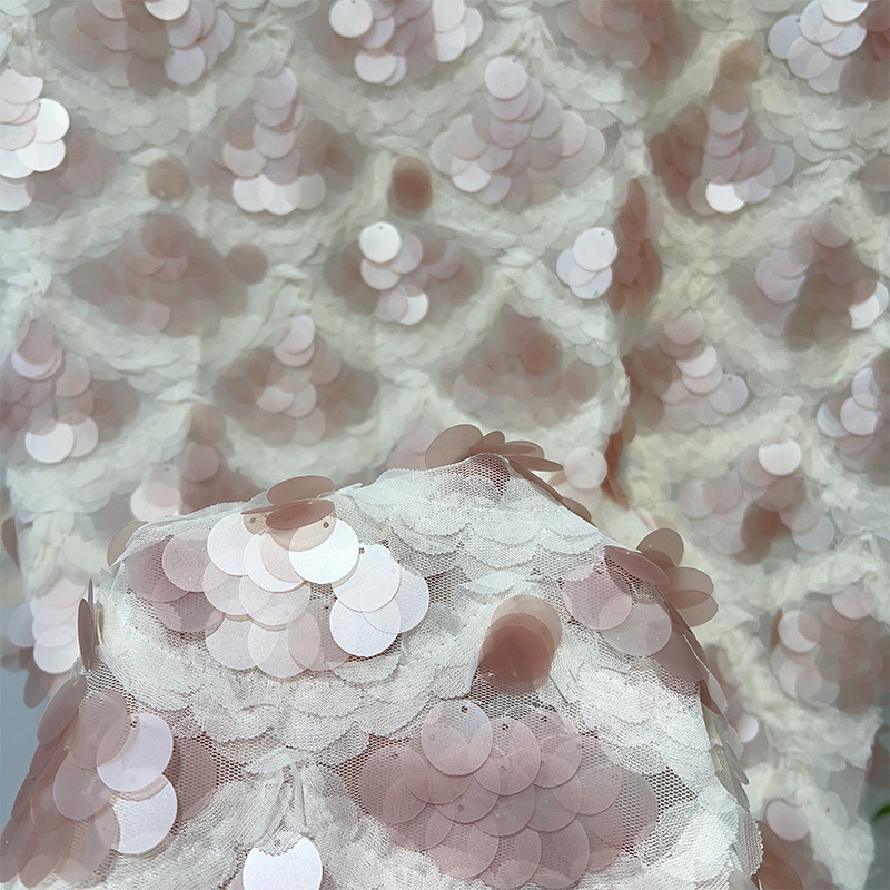 Mesh Base Cloth Sequin Embroid - Crystal Mesh Fabric 评论和价格