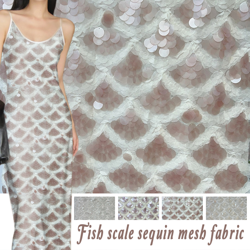 Mesh Base Cloth Sequin Embroid - Crystal Mesh Fabric 评论和价格