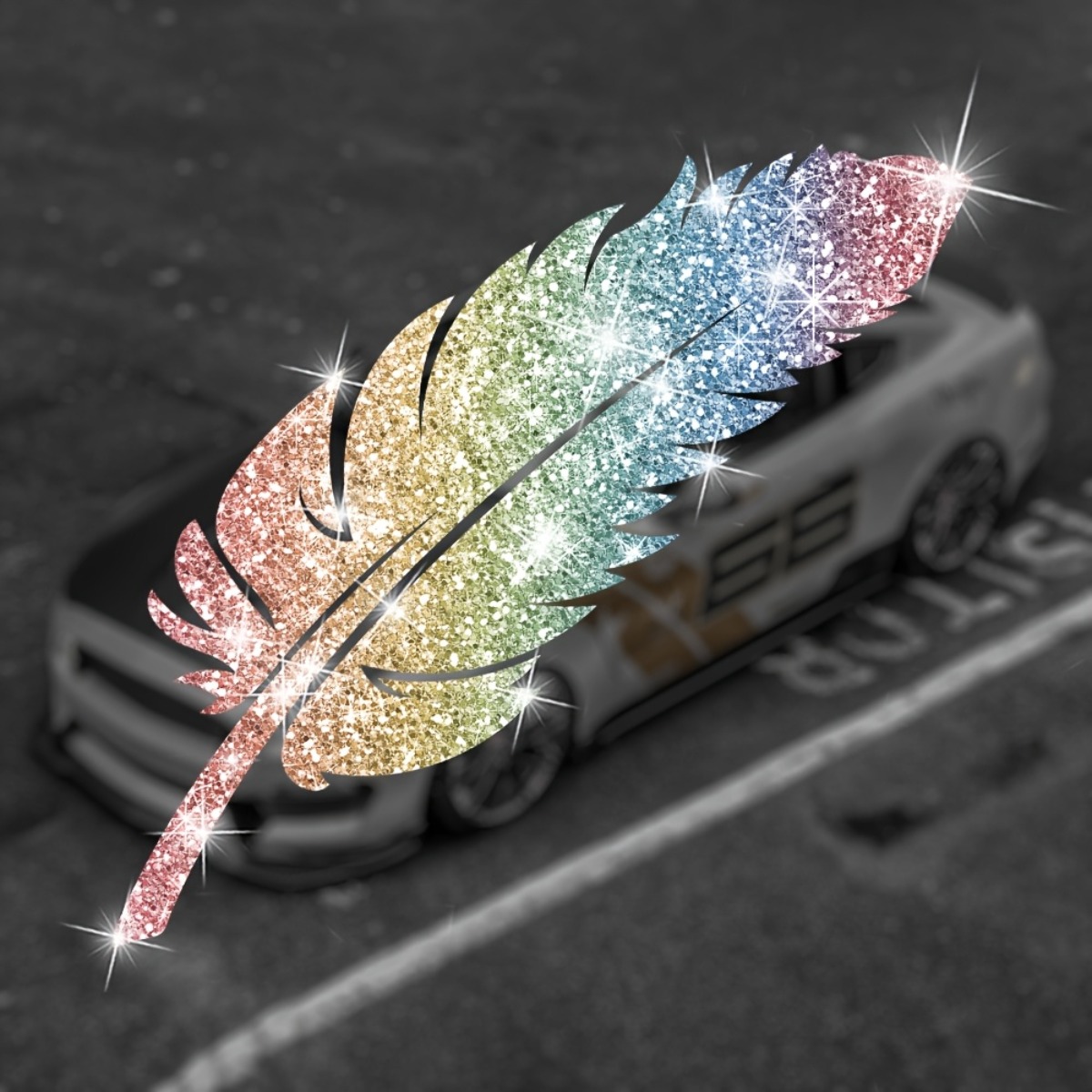 2PCS Glitter Feather Motorcycl - Glitter Vinyl Roll 评论和价格