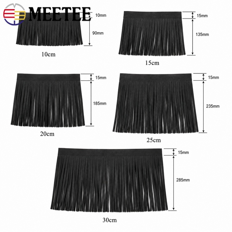 2M 10-30cm Faux Leather Tassel - Fringe Ribbon Sewing 评论和价格